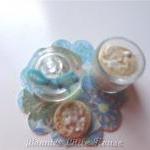 Miniature Shabby Chic Blue Cookie Jar-miniature..