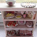 .dollhouse Miniature Pink Paris Vintage Pantry Hutch